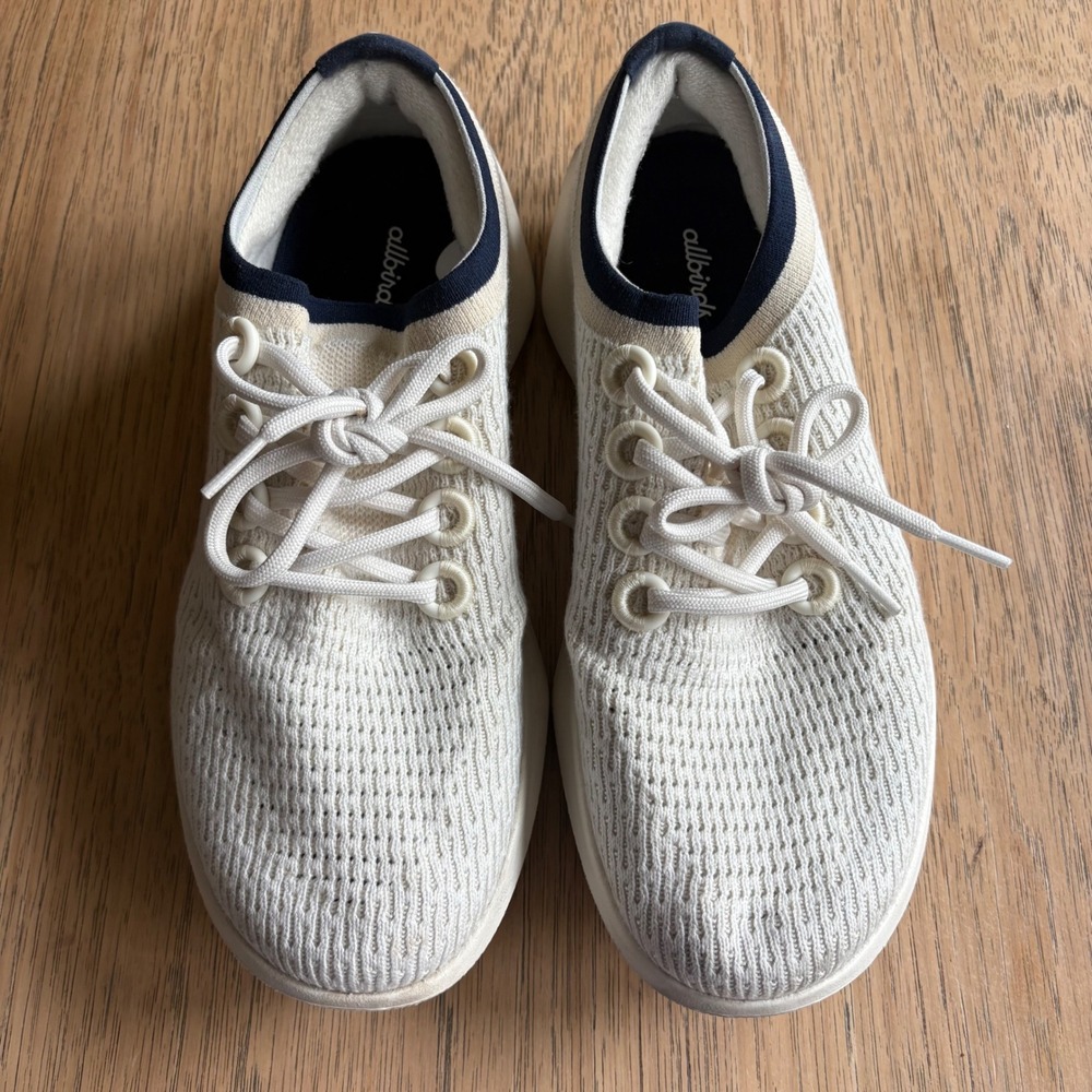 $135 Allbirds TD2 Tree Dasher 2 Running Sneakers True Navy Athletic Shoe W10 EUC - Picture 4 of 13
